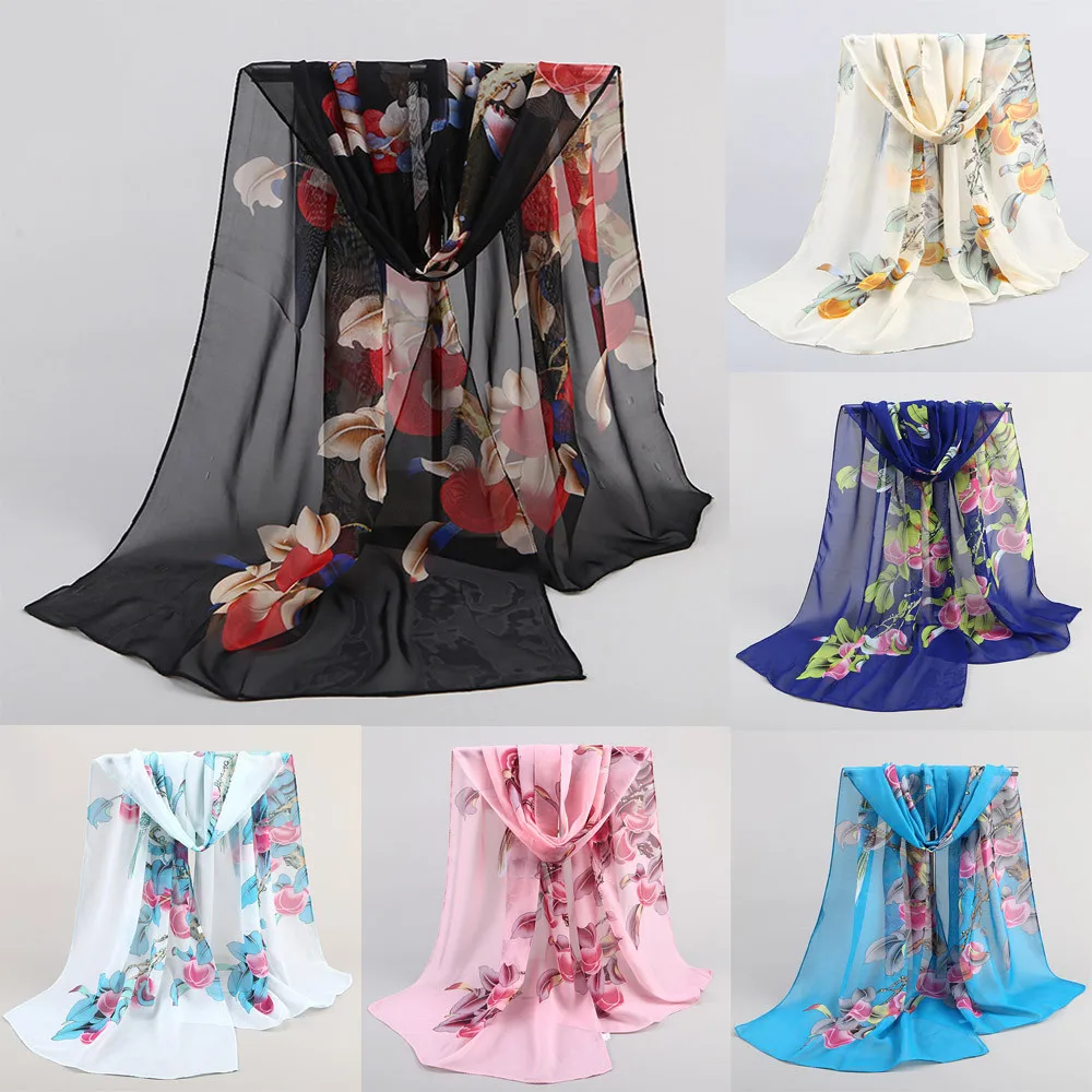 

Vintage Ladies Flower Scarf Long Soft Wrap Shawls Women Fashion Jacquard Cotton Parisian Stripe Shawl Soft Beach Towel Scarves