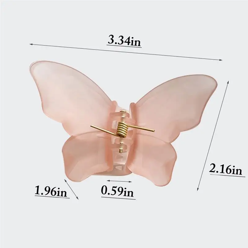 

Women Butterfly Hair Claw Hair Grip Claw Solid Color Hair Claw Hair Clips Barrettes Clamps Jaw Hairpin Hair Accessories