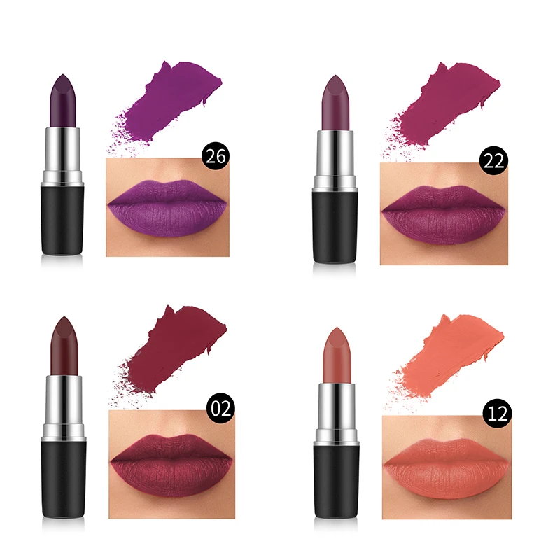 Матовая фотопомада для губ 29 цветов косметика легкая в нанесении матовая |