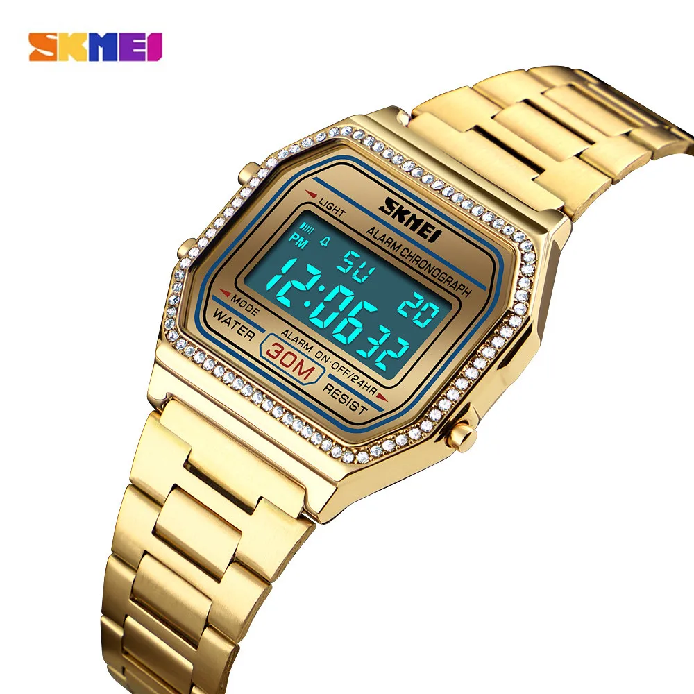 

SKMEI Top Brand Luxury Watches Women Wristwatch Electronic Chrono Female Sports Ladies Watches Digital Clock Relogio Feminino