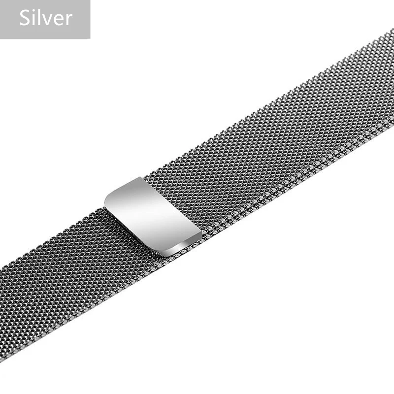 Миланская петля pulseira для apple watch band 4 44 мм 40 мм(iwatch 5) apple watch 3 2 1 ремешок 42 мм 38 мм аксессуары из нержавеющей стали - Цвет ремешка: Silver
