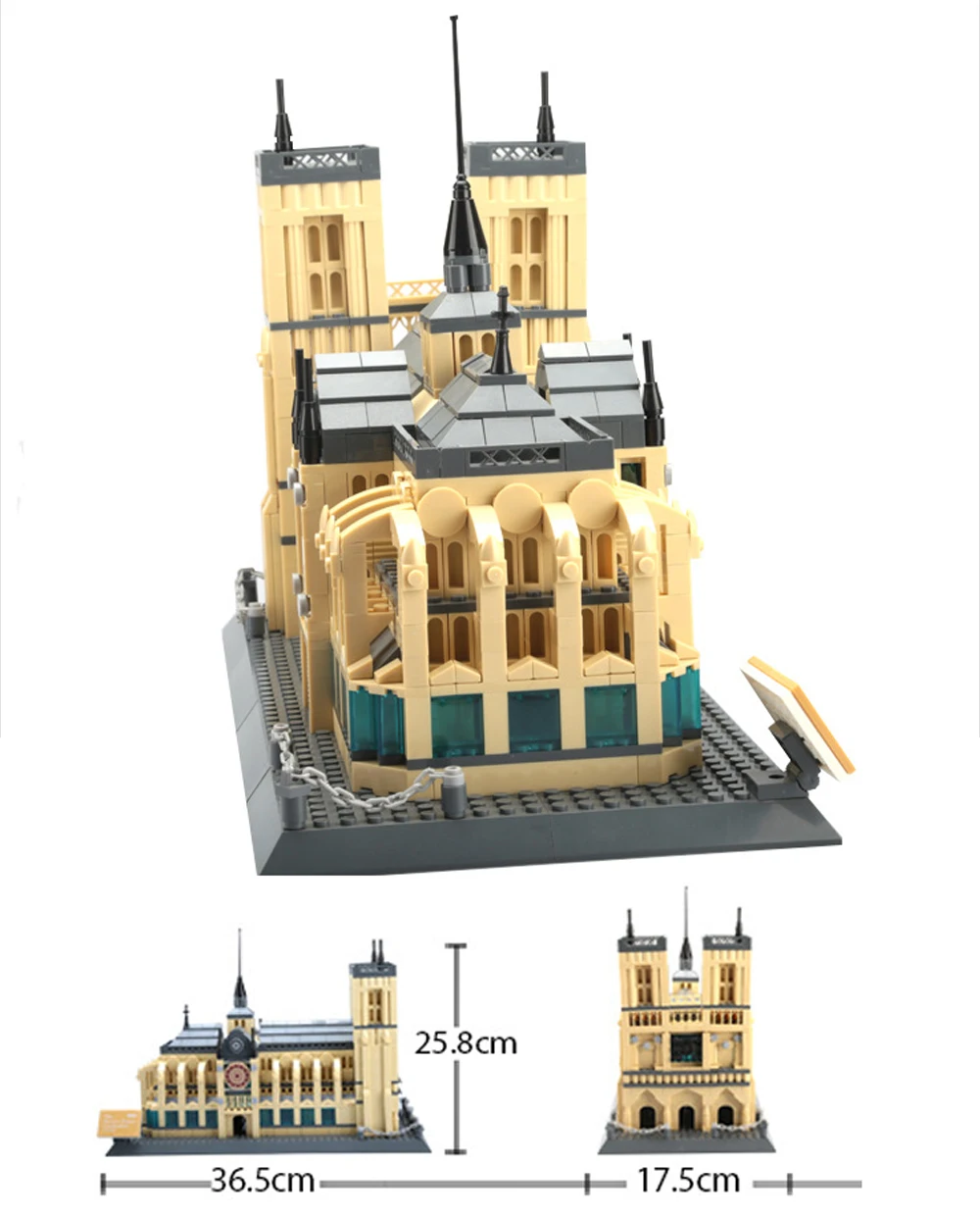 

Wange 5210 Architecture NOTRE DAME CATHEDRAL Of Paris Building Blocks Classic Landmark Model Bricks Toys For Children