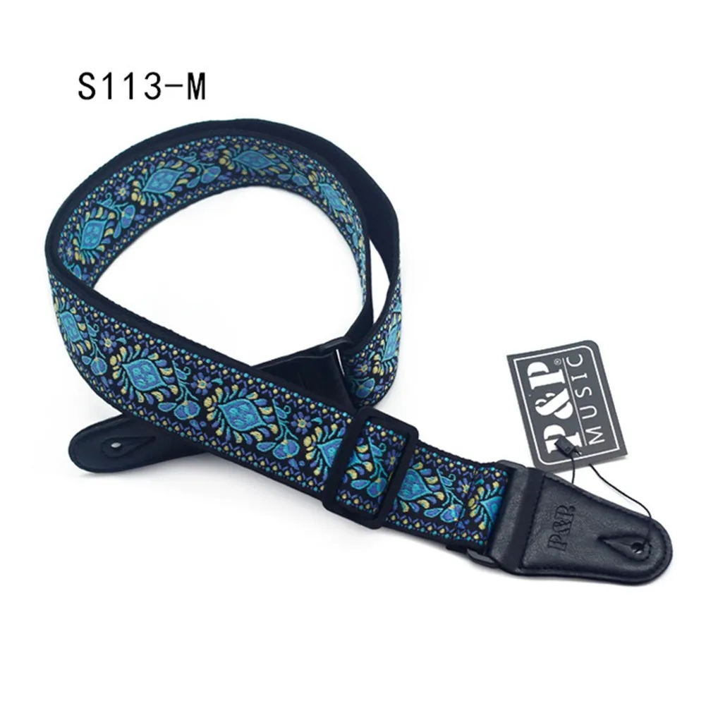 

Acoustic Guitar Strap Adjustable Electric Embroidered National Shoulder