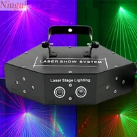 6 lens rgb scan laserfull color dmx512 beam effect lightslaser stage lightinglaser show systemdisco party projector scanner