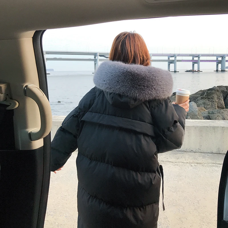 

Elegant OL Series Women Winter Coats 2020 Long Puffer Korean Clothing Black Fluffy Jacket Bubble Ski Warm Tunic Parka Coat