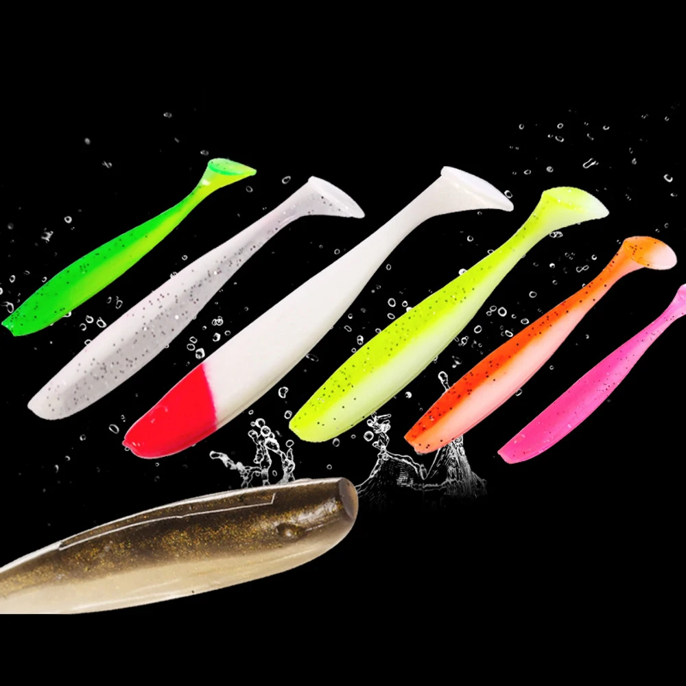 

10pcs Fishing Lures 55mm 65mm 70mm Wobblers Carp Fishing Soft Lures Silicone Artificial Double Color Baits блесна для рыбалки