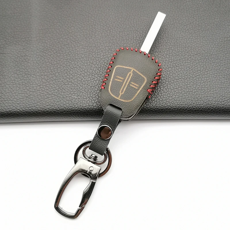 

high quality 2 buttons leather car remote key case For Opel Vauxhall Corsa Meriva Agila Straight remote control car key shell
