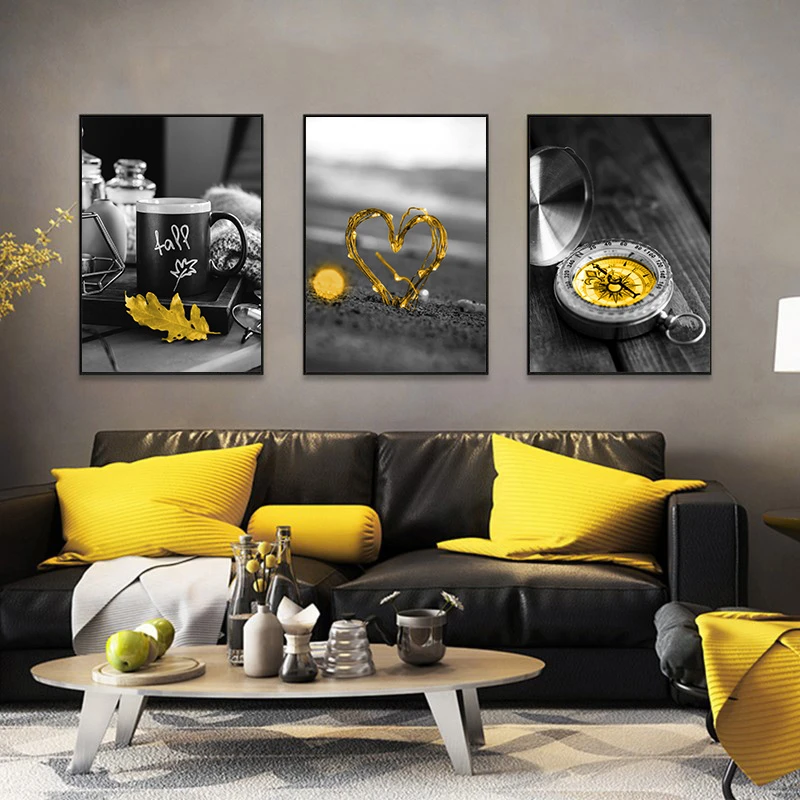 Черный и белый фотографировать пейзаж картины Домашний декор Скандинавская