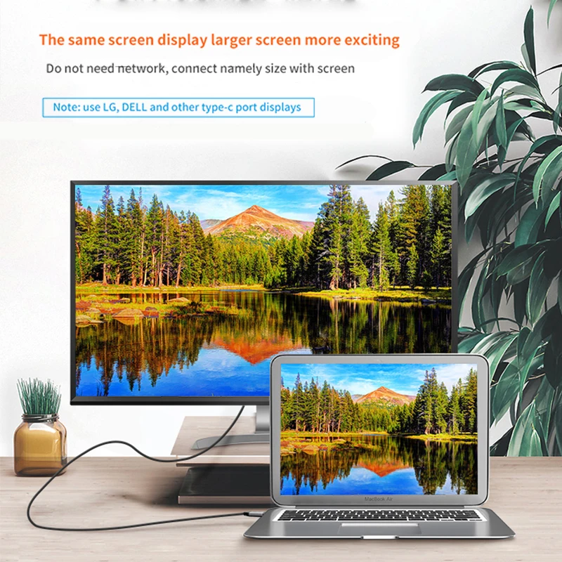 Кабель с двойным типом C 3A для быстрой зарядки 4K HD видео кабель передачи данных