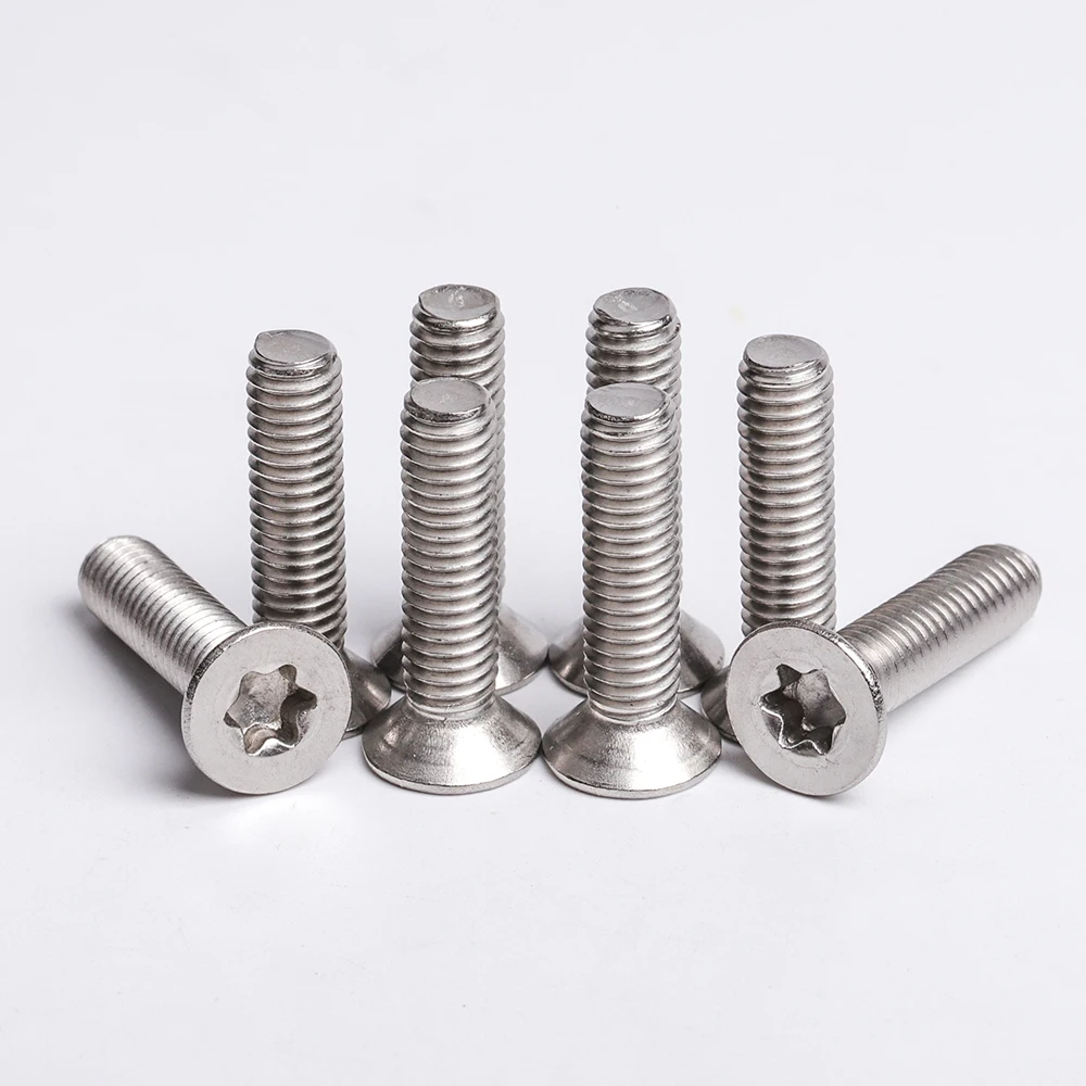 304 Stainless Steel Flat Torx Six-Lobe Head Countersunk Screw M2 M2.5 M3 M4 M5 M6 Fully Threaded Six Lobe Screws Machine Bolt |