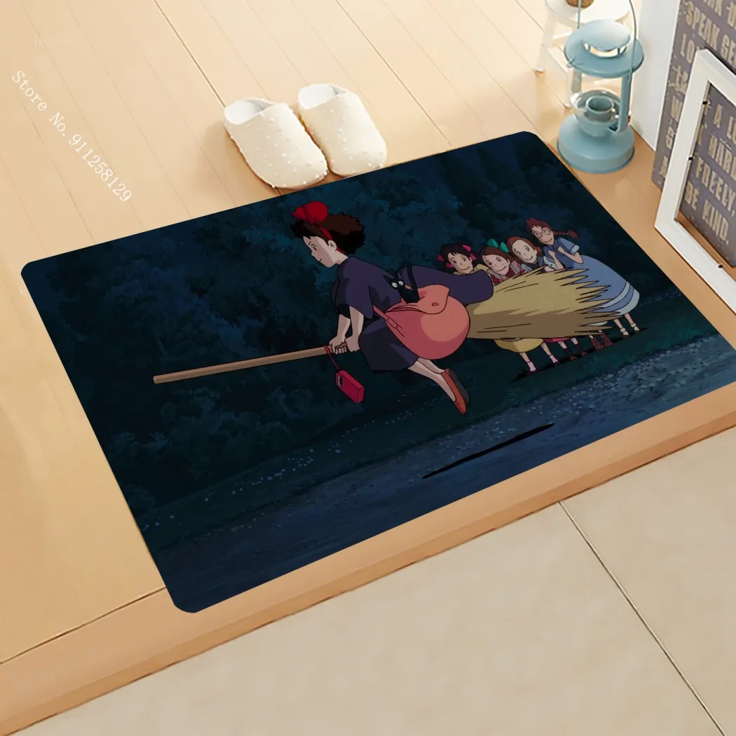 

Kiki's Delivery Service Doormat Miyazaki Hayao Doormat 3D Print Japan Anime Carpet Entrance Outdoor Rug For Living Room Mat