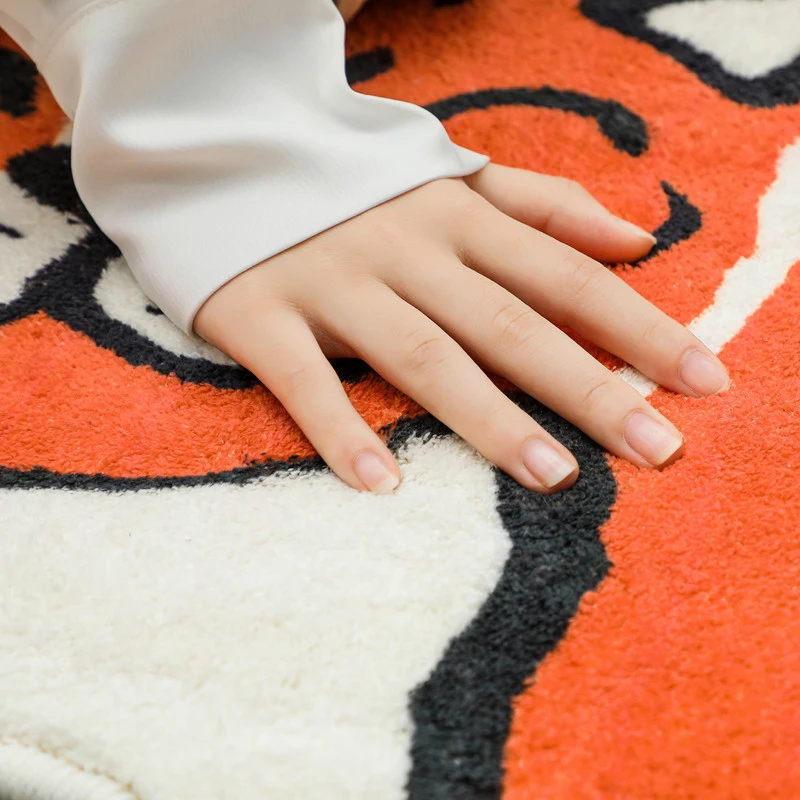 tiger carpet cartoon creative carpet stairwell decoration mat fun cute living room rug ins wind cushion my melody bedroom decor free global shipping