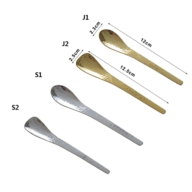 

304 Stainless Steel Coffee Spoon Retro Ice Cream Dessert Stirring Spoon Long Handle Kitchen Tableware Portable Cutlery