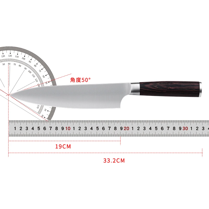 Нож шеф-повара из нержавеющей стали 8 Дюймов 5 дюймов кухонный топорик для мяса с