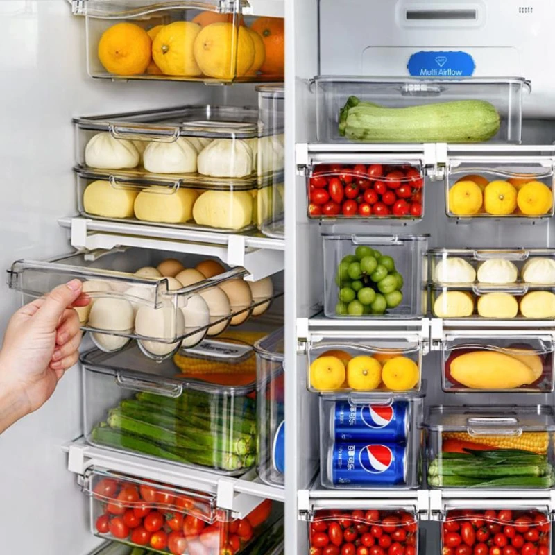 

Refrigerator Food Storage Container Fridge Drawer Fresh Box Pantry Organizer