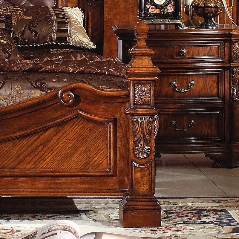 Двуспальная Мебель из кожи двуспальная кровать роскошный комплект мебели для