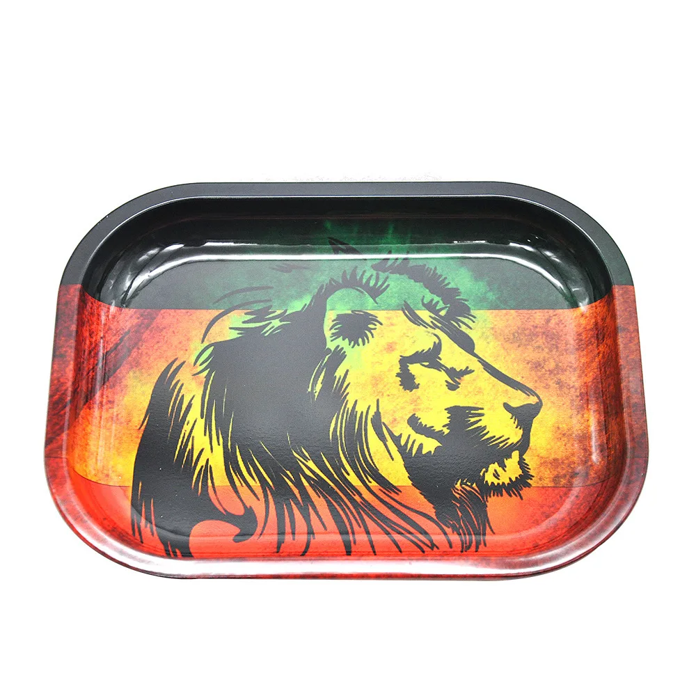 

and high quality 18*14 cm Tinplate Rolling Tray Metal Cigarette Smoking Rolling Tray Herb Tobacco Accessories