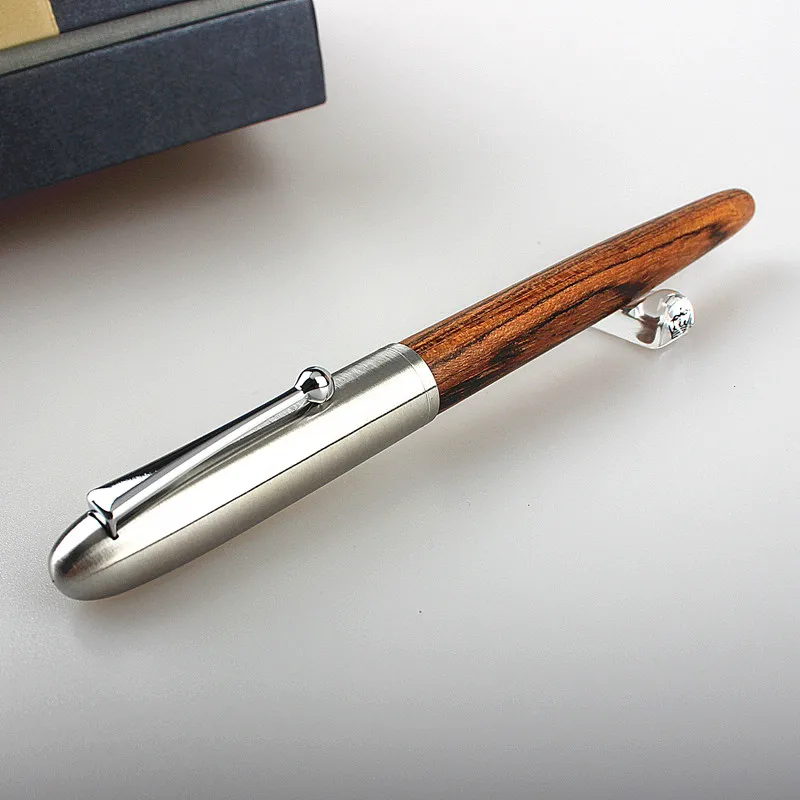 Luxury Classic Metal Wood Fountain Pen Extra Fine 0.38 Nib Calligraphy Pens Writing Stationery Office School Supplies | Канцтовары для