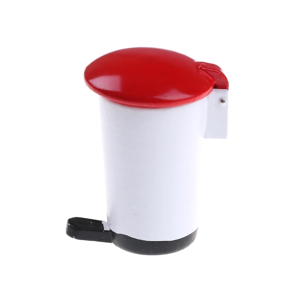 

Mini Wooden Trash Can Model Simulation Furniture Toy for Doll House Decoration 1/12 Dollhouse Miniature Accessories