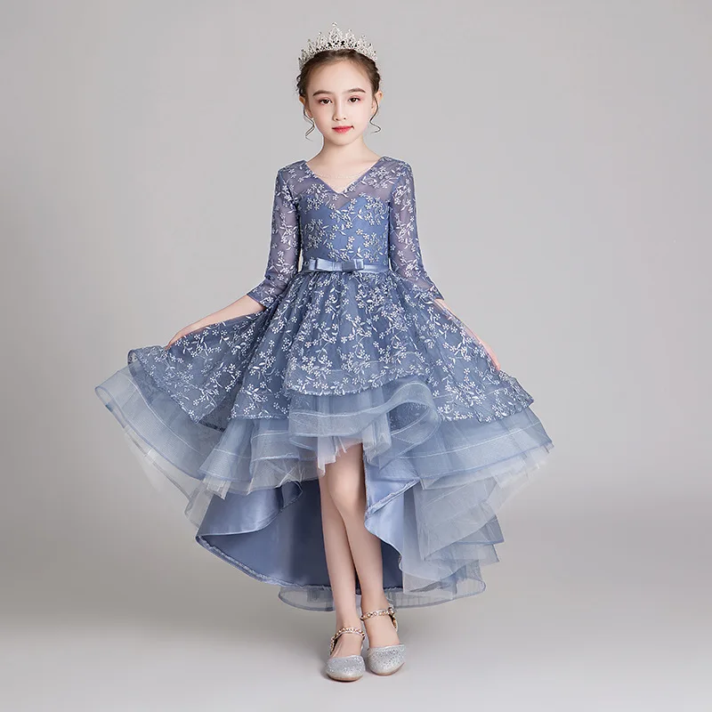 

Nova/Одежда для маленьких девочек детское свадебное платье с вышивкой, платье для первого причастия; Торжественное платье принцессы; Платье д...