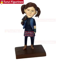 personalized bobble head figures custom doll art little girl violinist bobblehead figurines customized clay sculpture dolls gift