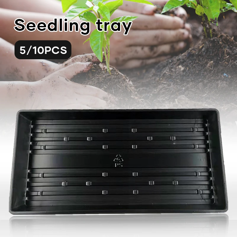 

5/10 PCS Rectangular Seedling Trough without Drain Holes 54 x 28cm Plastic Seeding Tray for Graden Greenhouse Plants YE-