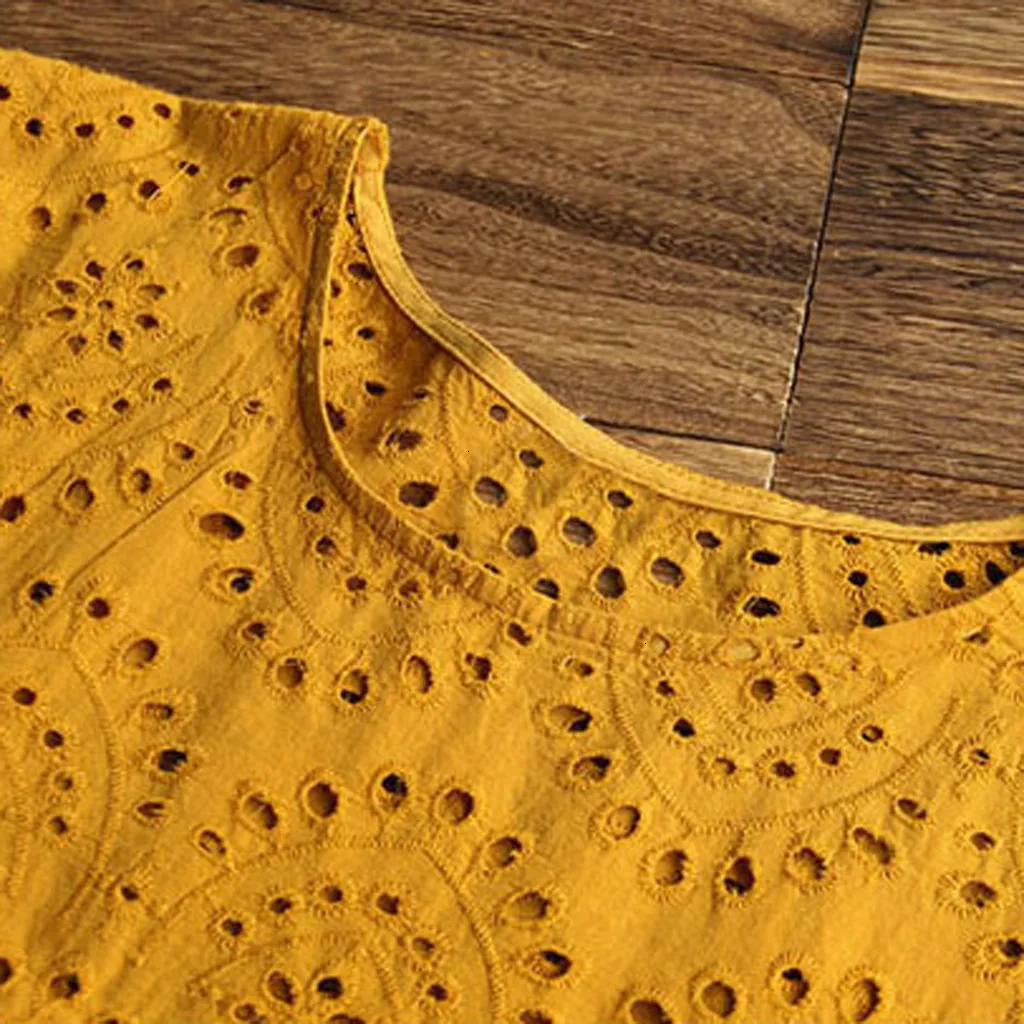 Женская Однотонная футболка повседневная с вырезом О-образным коротким рукавом