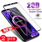 Закаленное стекло с полным покрытием для samsung galaxy s10 s9 s8 plus s7 edge note 8 9 10 pro, защитная пленка для экрана телефона, 2 шт.