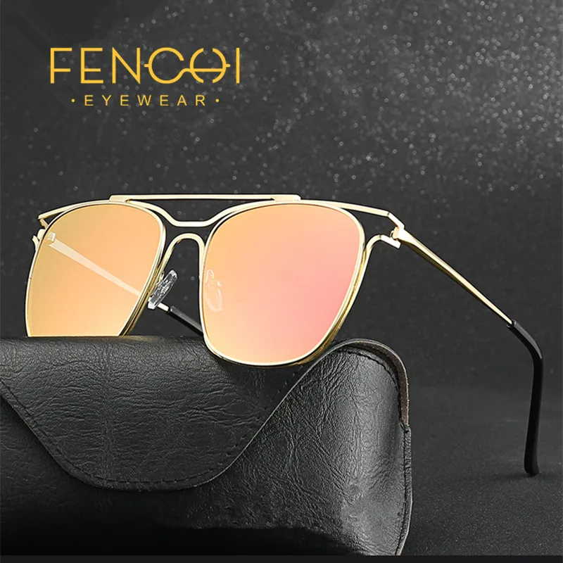 FENCHI винтажные Поляризованные Солнцезащитные очки женские кошачий глаз