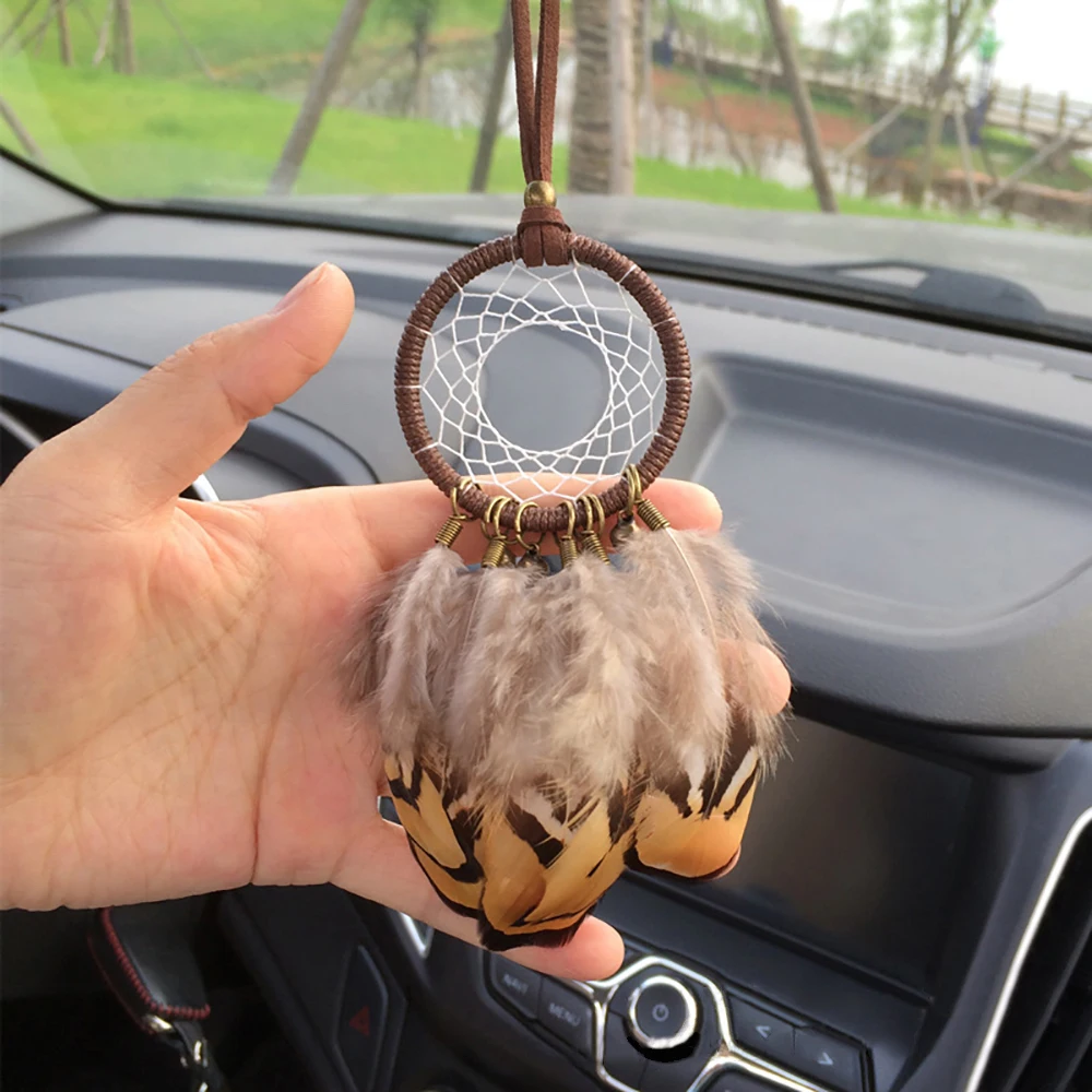 Мини-Ловец снов автомобильное украшение в виде пера подвесные украшения