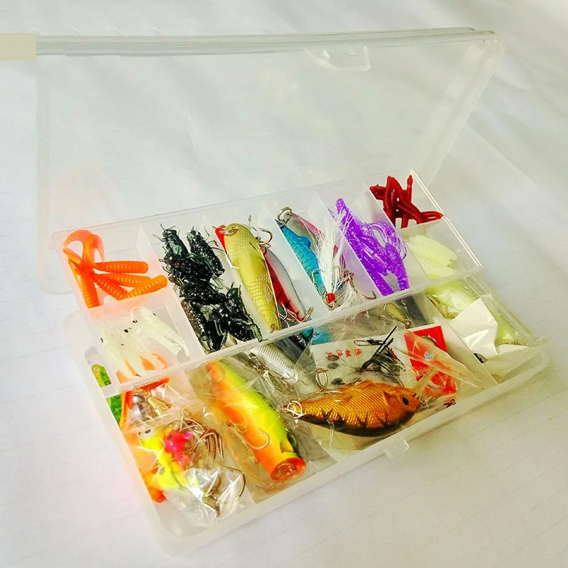 

100 pieces of lure bait set metal VIB hard bait Mino sequin simulation bait fishing hook fishing gear fake bait outdoor fishing