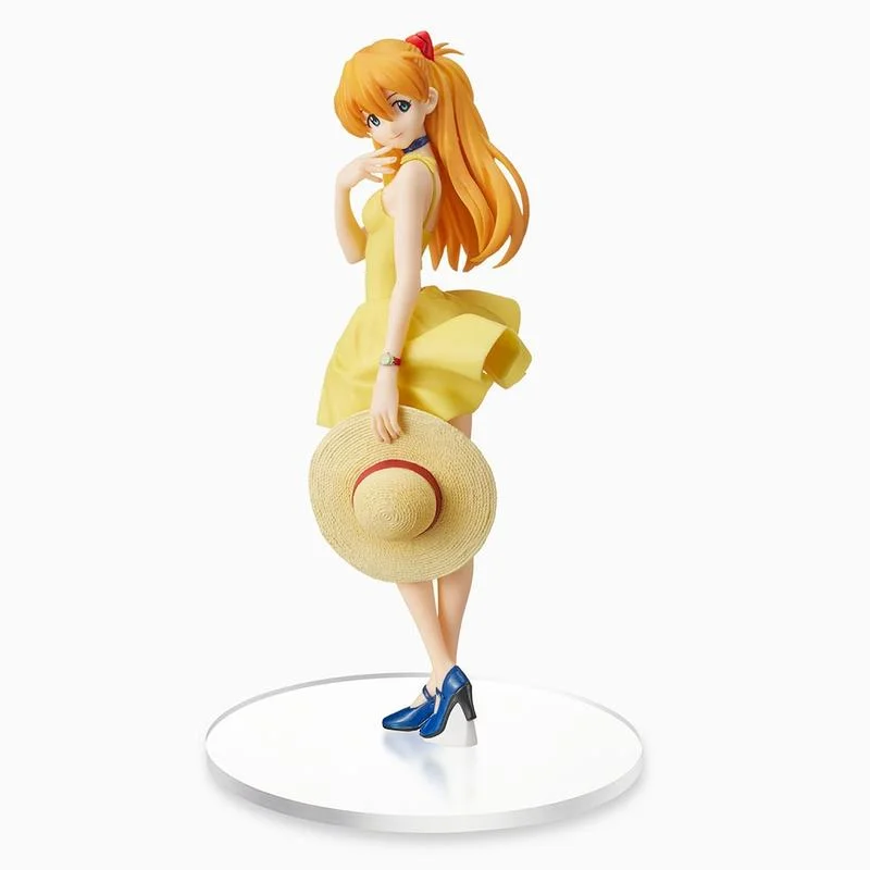 

24cm Anime Neon Genesis Evangelion EVA Asuka Langley Soryu Dress Scenery Action Figure collect fans toys gift Desktop ornaments
