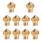 MK10 сопло для 3D принтера M7 резьба латунная головка экструдера Hotend сопло 1,75 мм нить 10 шт. MK10 0,4 мм сопла