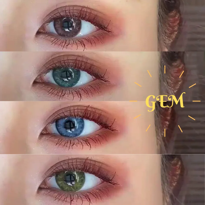 

Bio-essence 1Pair Colored Contact Lenses for Eyes Beauty Lentille Yearly Muticolored Lens Blue Purple Green Pupil Brown Lens