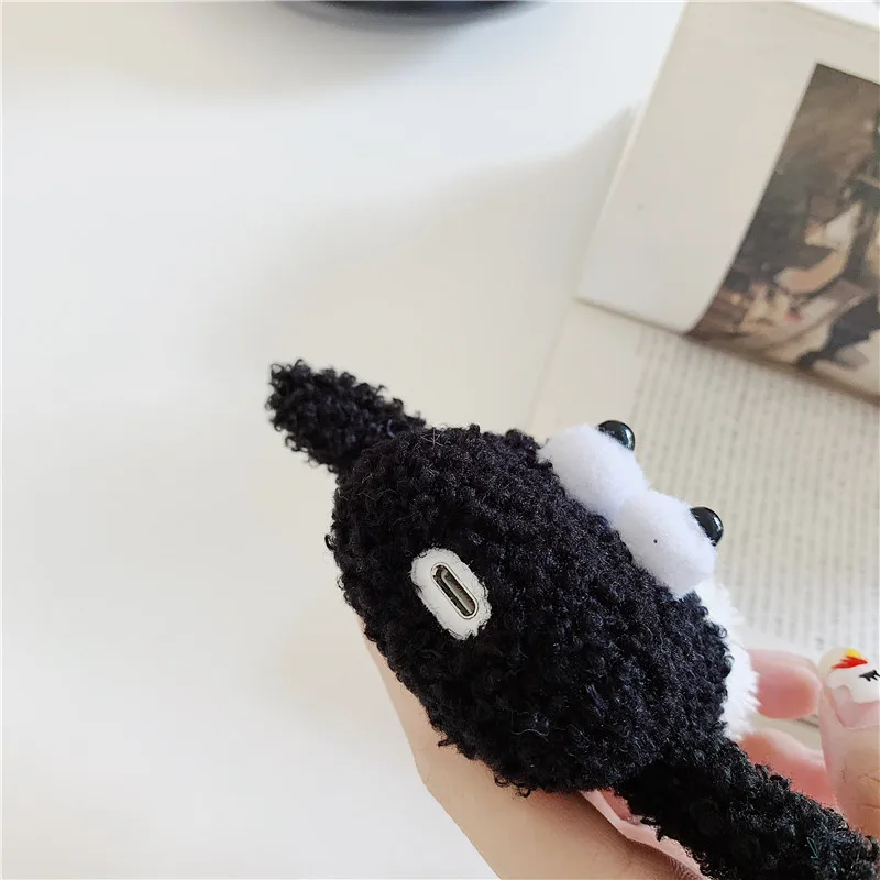 Милый 3D мультфильм Shaun овечка Модный мягкий плюшевый чехол для гарнитуры для Apple новые Airpods 1/2 крышка беспроводные bluetooth наушники чехол