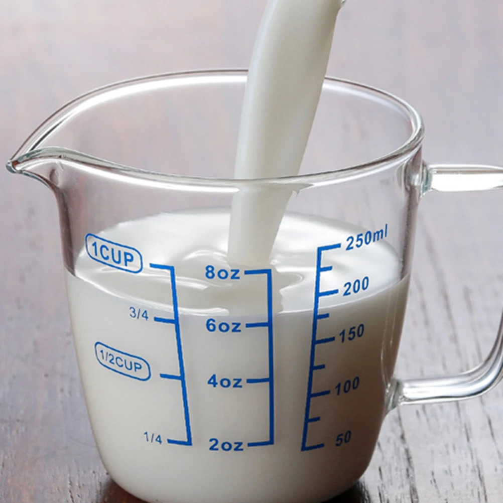 1 шт. термостойкая стеклянная мерная чашка 250/500 мл|Мерные чашки и кувшины| |
