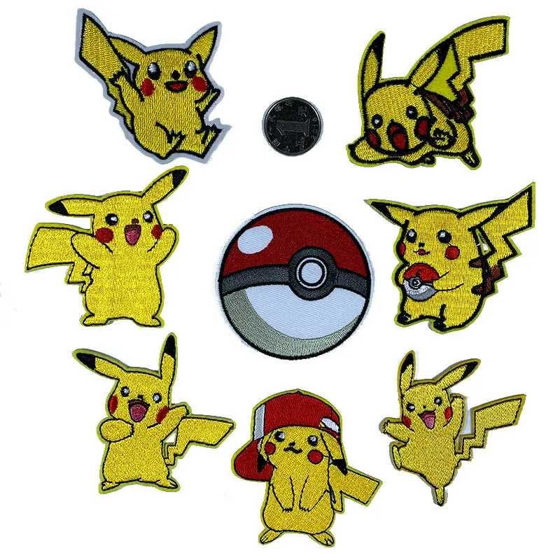 Вышитая ткань TAKARA TOMY Pikachu наклейка детская одежда школьная сумка сделай сам