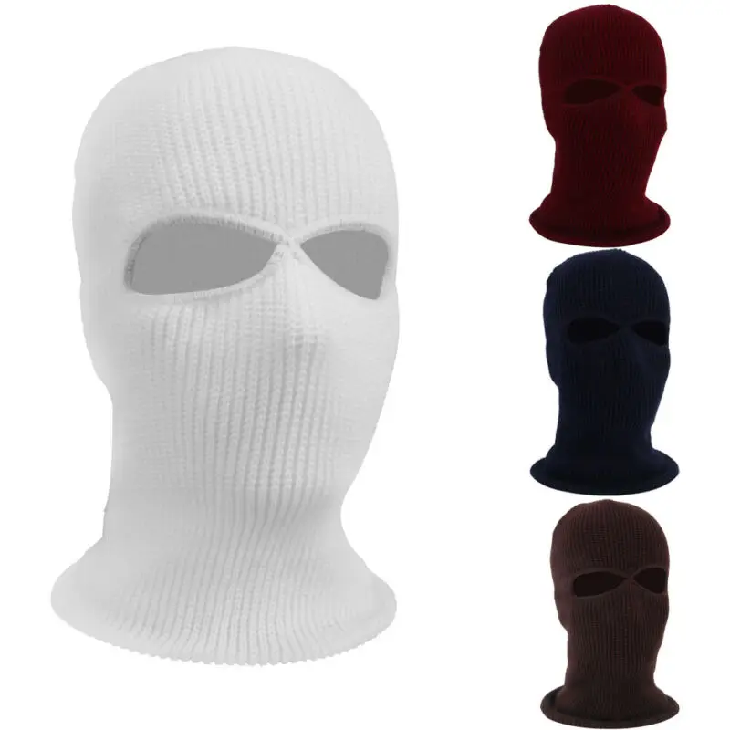 Маска для лица велосипеда лыжная маска с тремя отверстиями Балаклава вязаная
