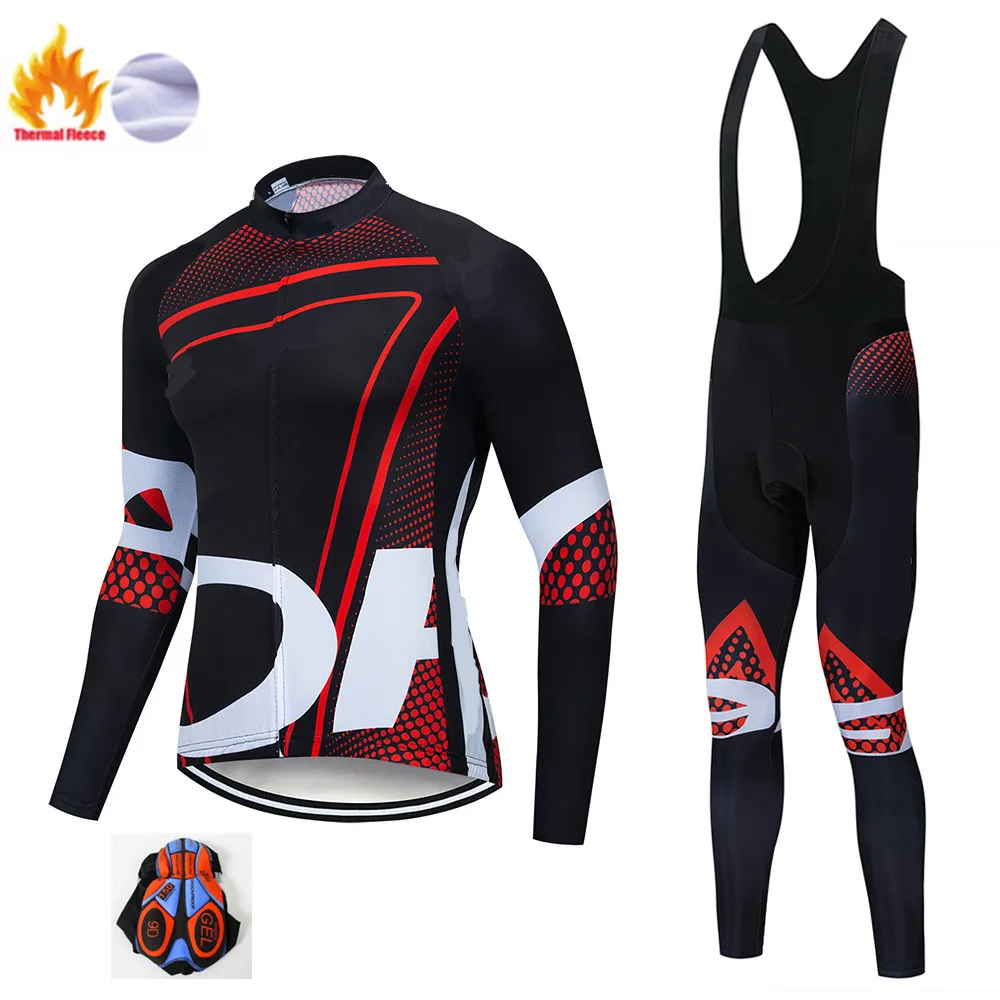 Winter suit Велосипедная одежда для мужчин зима Синий pro велосипедная майка комплект велосипедных брюк мужские Ropa Ciclismo термальная флисовая велосипедная одежда для мужчин - Цвет: Winter suit