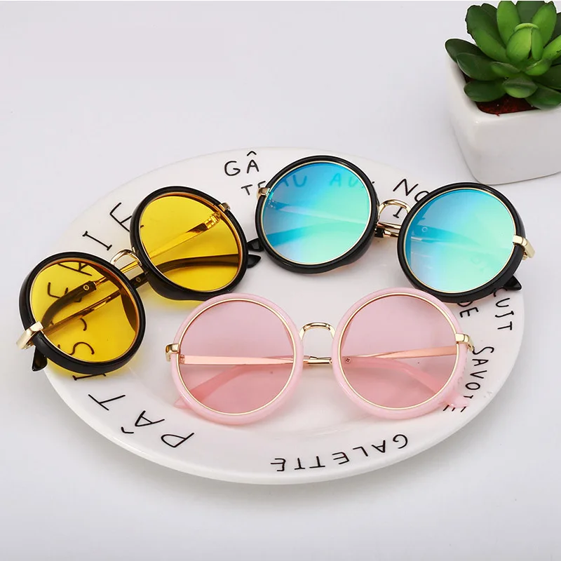 2019 новые детские солнцезащитные очки для мальчиков и девочек модные ретро UV400