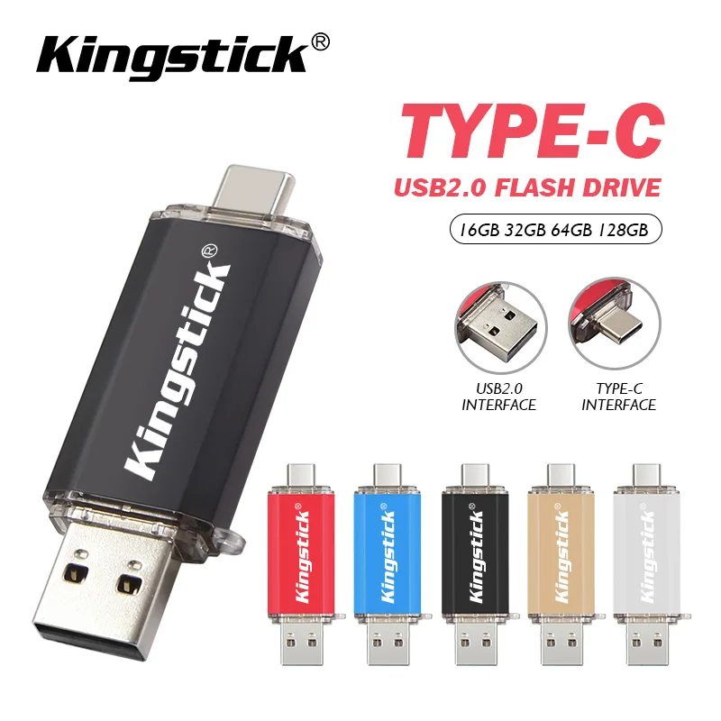 USB 2 0 Type-C металлический флеш-накопитель 16 ГБ 32 64 128 | Компьютеры и офис