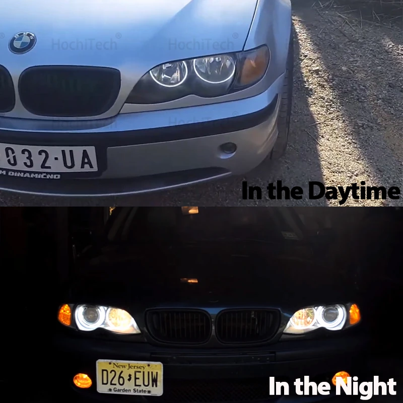 Набор ангельские глазки CCFL 4 шт. теплый белый ореол цевая фара для BMW E46 Sedan 1995-2005 Coupe