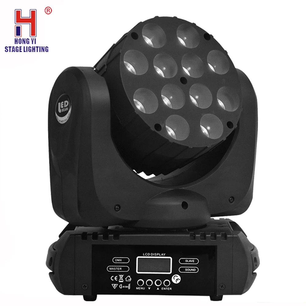 Светильник с движущейся головкой для сцены светодиодный 12X12W движущийся диско