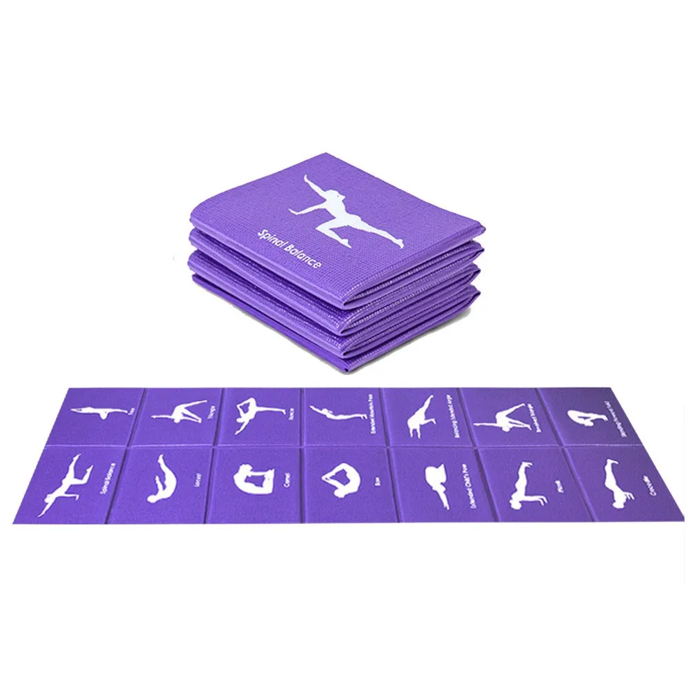 

1pc Folding PVC Yoga Pose Mat With Position Non Slip Mat For Beginner Environmental Fitness Gymnastics Mats 173x61x0.5cm