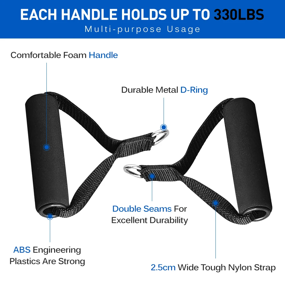 7pcs подготовки тянуть вниз веревка для упражнений ручки зажим Карабин Набор 27IN