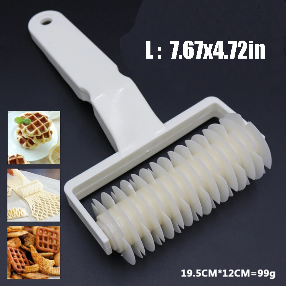 S/L ролик для теста нож пирога пиццы печенья резак выпечки пластиковый рельефный