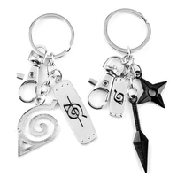 14 styles anime keychain ninja kunai weapon model pendant keyrings men women creativetrinket jewelry bags car key chains