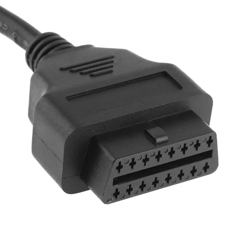 OBD II OBD2 90 градусов 16 штырьковый штырь 2 Расширенный Соединительный кабель адаптер