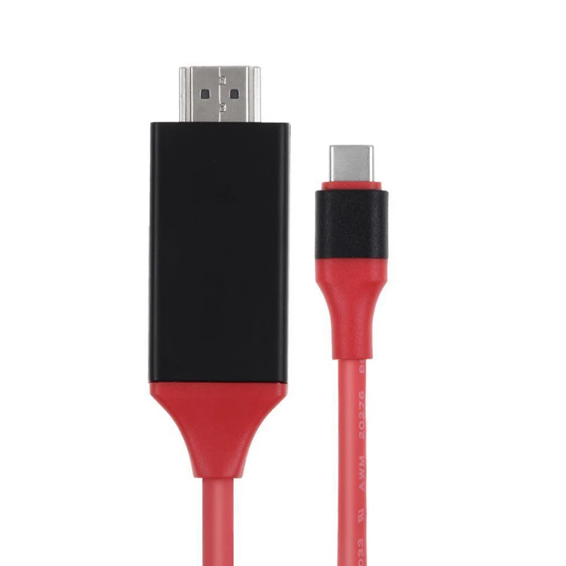 Кабель TypeC к HDMI Тип C телефон телевизору проектор видео Шнур адаптер для Macbook Huawei P20