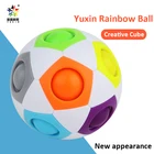 Веселые сферические магические кубики, скоростные радужные футбольные мячи для детей, волшебные радужные кубики, Обучающие Развивающие игрушки-головоломки